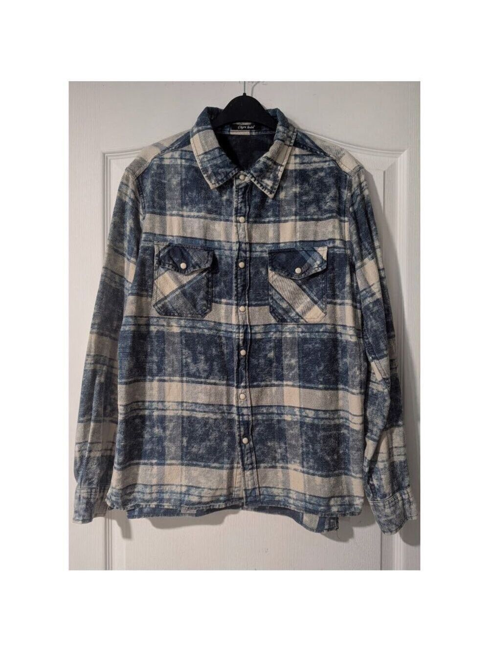 Chip Foster | Indigo Plaid Textured Button Down Shirt - Picture 2 of 14